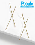 Image Title Asian Inspired Chopsticks Minimalist Long Thin Dangle Earrings in 925 Sterling Silver by Sonia Hou, a celebrity AAPI demi-fine jewelry designer