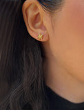Image Title Holiday Sparkle Festive Christmas Earrings in 18K Gold Over With Sterling Silver by AAPI Celebrity Jewelry Designer Sonia Hou