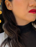Image Title Holiday Sparkle Festive Christmas Earrings in 18K Gold Over With Sterling Silver by AAPI Celebrity Jewelry Designer Sonia Hou