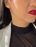 Image Title Holiday Sparkle Festive Christmas Earrings in 18K Gold Over With Sterling Silver by AAPI Celebrity Jewelry Designer Sonia Hou
