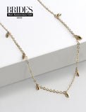 Image Title Inclusive Asian inspired thin Rice bead minimalist chain layering stacking necklace in sterling silver base by Sonia Hou, a celebrity Chinese AAPI demi-fine jewelry designer