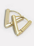 Image Title ACHIEVE TRIANGLE GEOMETRIC HUGGIE EARRINGS in Sterling Silver by Sonia Hou Jewelry