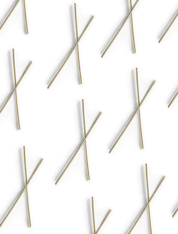 Image Title Asian Inspired Chopsticks Minimalist Long Thin Dangle Earrings in 925 Sterling Silver by Sonia Hou, a celebrity AAPI demi-fine jewelry designer