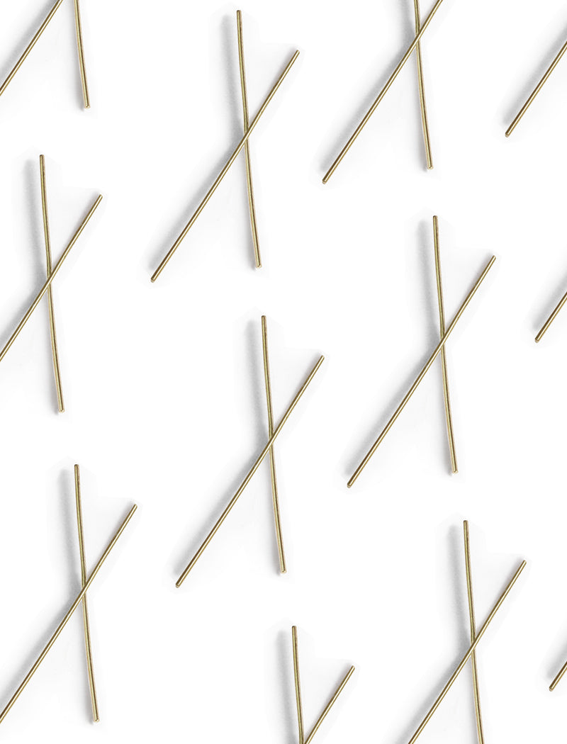 Image Title Asian Inspired Chopsticks Minimalist Long Thin Dangle Earrings in 925 Sterling Silver by Sonia Hou, a celebrity AAPI demi-fine jewelry designer