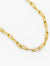 ESSENTIAL PAPERCLIP LINK CHAIN NECKLACE IN 18K GOLD OVER STERLING SILVER