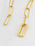 Image Title Essential Minimalist Large Bold Thick Chunky Link Chain Paperclip Layering Stacking Statement Bracelet in 18K Gold Vermeil With Sterling Silver base by Sonia Hou, a celebrity Chinese AAPI demi-fine jewelry designer