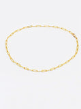 Image Title Essential Minimalist Thick Chunky Link Chain Paperclip Mid Length Choker Layering Statement Necklace in 18K Gold Vermeil With Sterling Silver base by Sonia Hou, a celebrity Chinese AAPI demi-fine jewelry designer