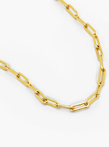 ESSENTIAL Paperclip Link Chain Necklace | 18K Gold Over Sterling Silver