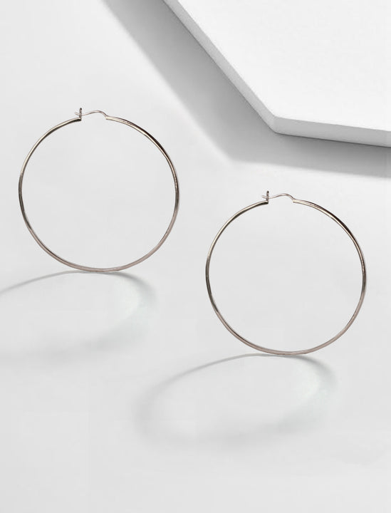 Eternity Sterling Silver Hoop Earrings by Sonia Hou Jewelry