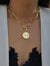 FOUR BLESSINGS Lucky Charm Coin Pendant Link Chain Necklace