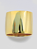 Image Title RICH thick wide bold chunky statement cigar band ring in 18K rose gold, gold vermeil and 925 sterling silver by Sonia Hou, a celebrity AAPI Chinese demi-fine jewelry designer