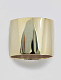 Image Title RICH wide thick bold chunky statement cigar band ring in 925 sterling silver by Sonia Hou, a celebrity AAPI Chinese demi-fine jewelry designer