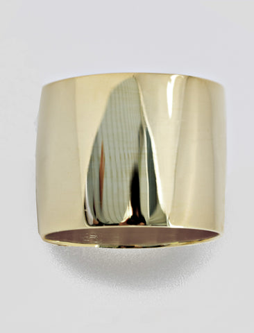 Image Title RICH wide thick bold chunky statement cigar band ring in 925 sterling silver by Sonia Hou, a celebrity AAPI Chinese demi-fine jewelry designer