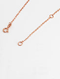 Image Title Inclusive Asian inspired thin Rice bead minimalist chain layering stacking necklace in 18K rose gold vermeil with sterling silver base by Sonia Hou, a celebrity Chinese AAPI demi-fine jewelry designer