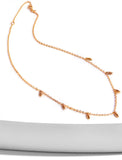 Image Title Inclusive Asian inspired thin Rice bead minimalist chain layering stacking necklace in 18K rose gold vermeil with a 925 sterling silver base by Sonia Hou, a celebrity Chinese AAPI demi-fine jewelry designer
