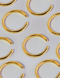 Image Title Adjustable minimalist Success Simple Midi Thick Chunky Thin Bold Layering Stacking Statement 2 Way Convertible Band Open Ring in 18K Gold Vermeil with 925 sterling silver base by Sonia Hou, a celebrity AAPI Chinese demi-fine fashion costume jewelry designer