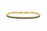 Lapis Lazuli Cabochon Tennis Bracelet