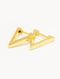 ACHIEVE TRIANGLE GEOMETRIC HUGGIE EARRINGS IN 18K GOLD VERMEIL With Sterling Silver base by Sonia Hou Jewelry