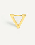 ACHIEVE TRIANGLE GEOMETRIC HUGGIE EARRINGS IN 18K GOLD Over Sterling Silver by Sonia Hou Jewelry