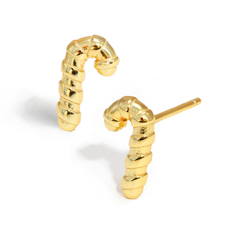 CANDY CANE HOLIDAY Earrings | 18K Gold Over Sterling Silver