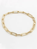 Sterling silver chain layering bracelet.  Our medium Essential paperclip link chain necklace is perfect for everyday wear. Designed by AAPI celebrity jewelry designer SONIA HOU.