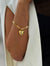 PUFFY HEART Charm Medium Paperclip Link Chain Bracelet | 18K Gold Vermeil