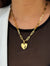 PUFFY HEART Pendant Link Chain Necklace | 18K Gold Vermeil