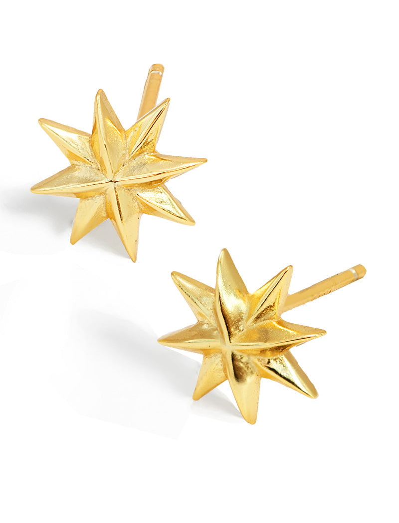 Holiday Sparkle Festive Christmas Earrings in 18K Gold Over With Sterling Silver by AAPI Celebrity Jewelry Designer Sonia Hou 