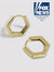 INNOVATE Hexagon Huggies Earrings | 18K Gold Over Sterling Silver