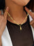 ITALIAN HAND Gold Pendant Link Chain Necklace