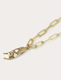 Italian Hand pendant—also known as Mano Cornuta or the “Horned Hand” amulet in silver Stainless Steel (waterproof).  Designed for everyone who values inclusivity, diversity, and meaning, it’s a timeless statement of strength and modern style. It's perfect for everyday wear. Designed by AAPI celebrity jewelry designer SONIA HOU.