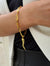 ITALIAN HORN Charm Medium Paperclip Link Chain Bracelet | 18K Gold Vermeil