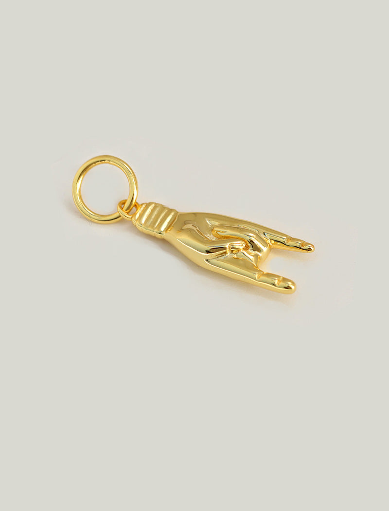 Rooted in ancient Italian tradition, the Italian Hand — also known as Mano Cornuta or the “Horned Hand” — has long been worn as a protective amulet to ward off the Evil Eye and negative energy. Symbolizes strength, defense, and good fortune. Designed by AAPI celebrity jewelry designer SONIA HOU.
