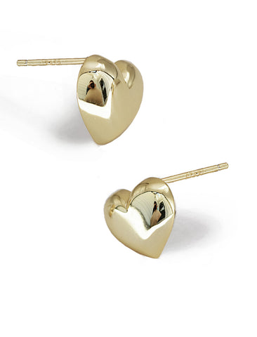 PUFFY HEART Stud Earrings | 925 Sterling Silver