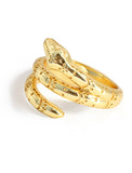 Culturally inclusive Chinese Zodiac Wood Snake x Taylor Swift inspired Reputation ring in 18K Gold over Sterling Silver by Sonia Hou, a celebrity AAPI Chinese demi-fine jewelry designer.&nbsp;