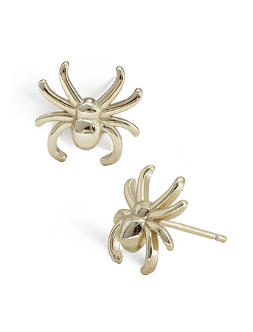 SPIDER HALLOWEEN Stud Earrings | 18K Gold Over Sterling Silver