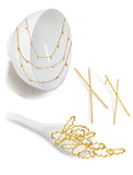 Crazy Asian Collection by Sonia Hou Jewelry featuring Chopstick earrings, Noodle Rings, Rice necklaces in 18K Gold Vermeil