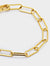 ESSENTIAL LARGE PAPERCLIP LINK CHAIN BRACELET IN 18K GOLD OVER STERLING SILVER