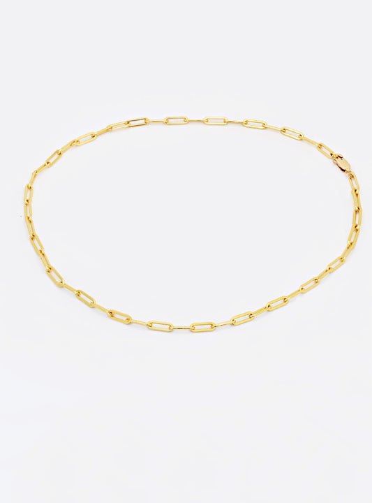 ESSENTIAL PAPERCLIP LINK CHAIN NECKLACE IN 18K GOLD VERMEIL by SONIA HOU Jewelry