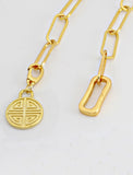 FOUR BLESSINGS PENDANT LINK CHAIN BRACELET CLASPS IN 18K GOLD VERMEIL By SONIA HOU Jewelry