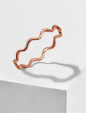 Thin Stacking Wavy Noodle Ring in 18K Rose Gold Vermeil by Sonia Hou Jewelry