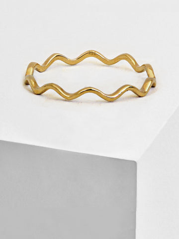 NOODLE WAVE STERLING SILVER STACKING RING