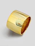 RICH wide  thick bold chunky statement cigar band ring in 18K gold vermeil with a 925 sterling silver base by Sonia Hou, a celebrity AAPI Chinese demi-fine jewelry designer