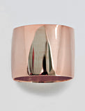 RICH wide thick bold chunky statement cigar band ring in 18K rose gold vermeil with a 925 sterling silver base by Sonia Hou, a celebrity AAPI Chinese demi-fine jewelry designer