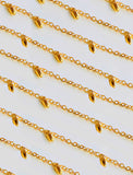 Thin RICE Minimalist Chain Necklace in 18K Gold Vermeil by Sonia Hou Jewelry 