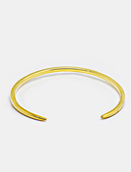 Success 18K Gold Vermeil Sterling Silver Thin 2-Way Convertible Cuff Band Bangle Stacking Bracelet by Sonia Hou Jewelry