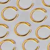 Adjustable minimalist Success Simple Midi Thick Chunky Thin Bold Layering Stacking Statement 2 Way Convertible Band Open Ring in 18K Gold Vermeil with sterling silver base by Sonia Hou, a celebrity AAPI Chinese demi-fine fashion costume jewelry designer